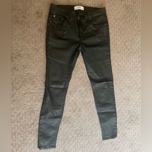 Pleather tight black pants